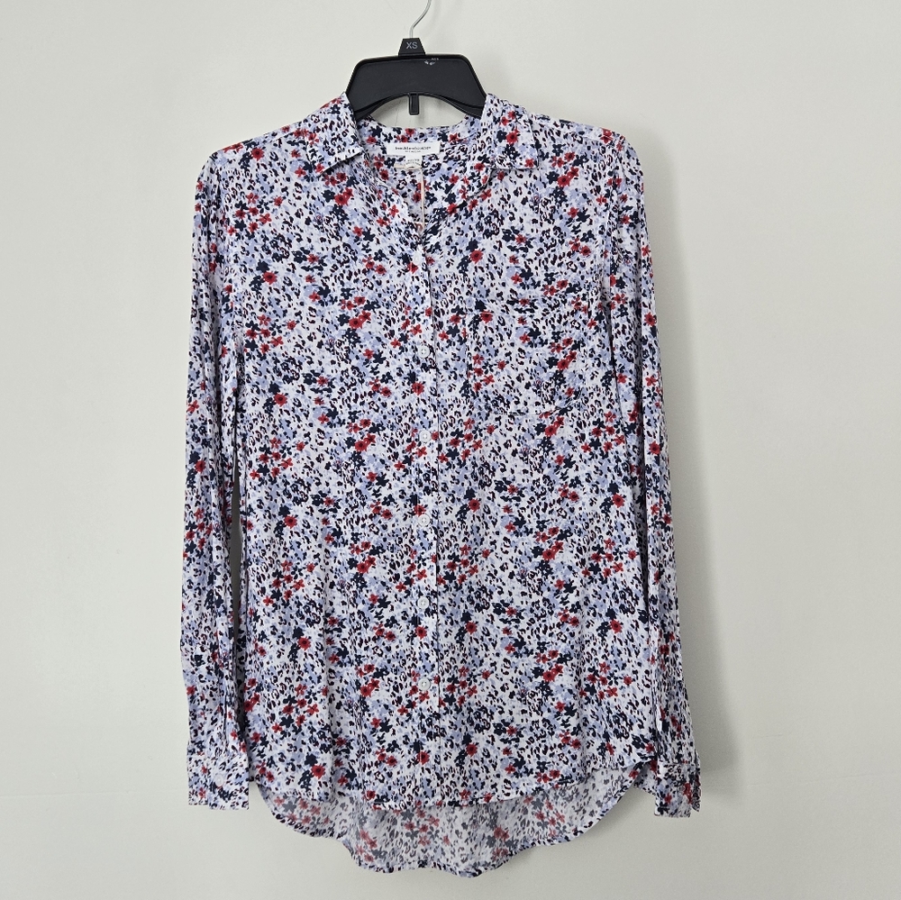 NWT Beach Lunch Lounge Floral Printed Button Down Shirt XS